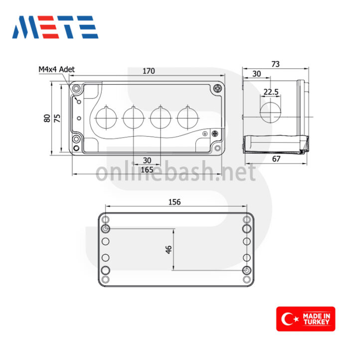 جعبه شاسی آلومینیوم ۴ تایی مته انرژی