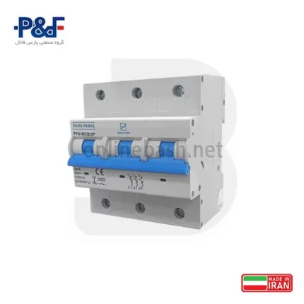 مينياتوری پارس فانال با قدرت قطع 10KA مدل PFN-MCB/3P C/10KA