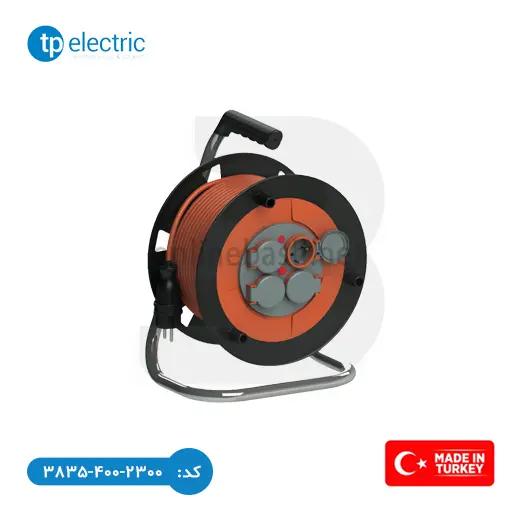 قرقره کابل 4 پریز 1_16 تابلویی قرقره کابل 4 پریز 16 آمپر تابلویی TP Electric