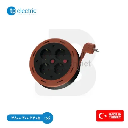 قرقره کابل 5 متری با 4 پریز 16 آمپر TP Electric